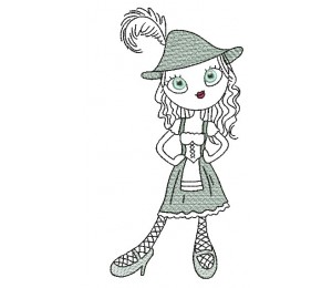 Stickdatei - Bayrisches Mädel 1